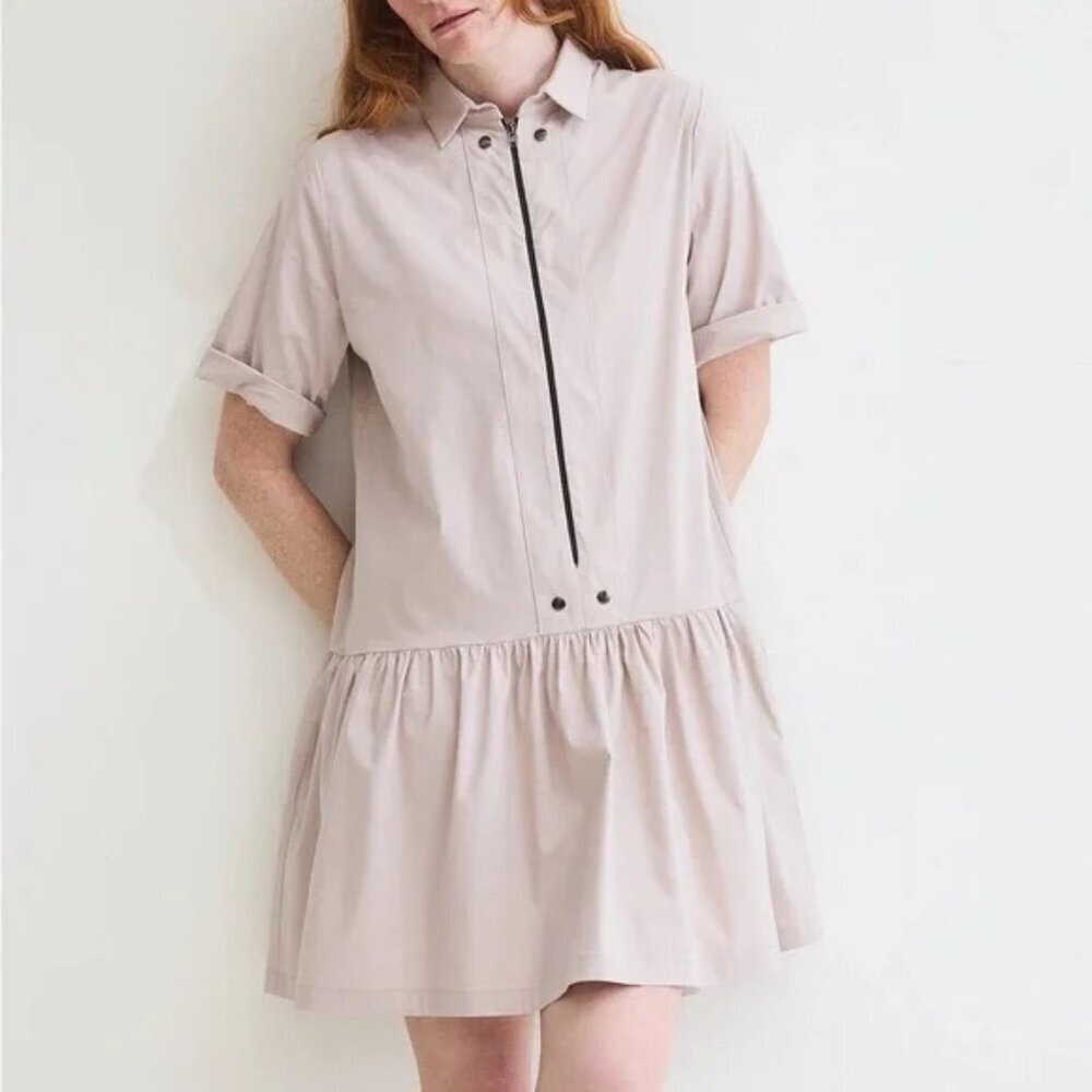 RUTI - THE WORK SHIRT POPLIN DRESS Size S/M Color Sanpiper